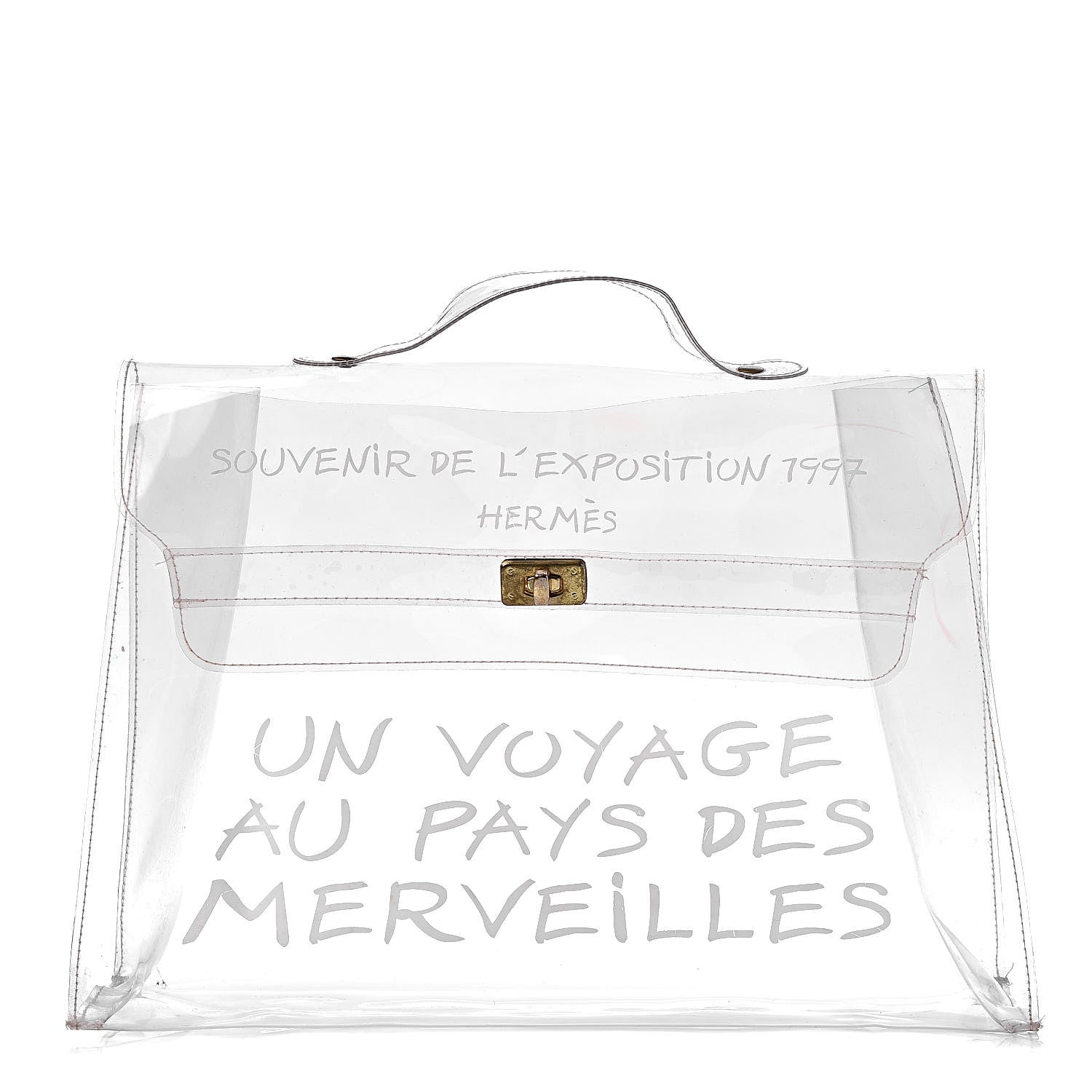 Hermes Vinyl Souvenir De L'Exposition Kelly Transparent 1 of 21