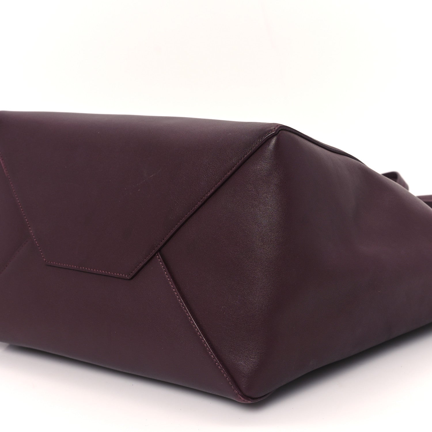 Celine Smooth Calfskin Small Tassel Cabas Phantom Burgundy 9 of 11