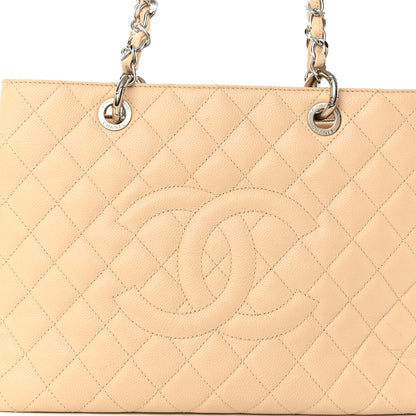 Chanel Caviar Quilted Grand Shopping Tote GST Beige Clair 8 of 16