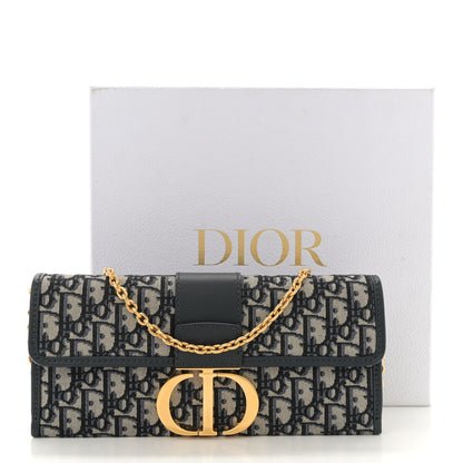 Christian Dior Oblique 30 Montaigne Chain Pouch Blue 12 of 12