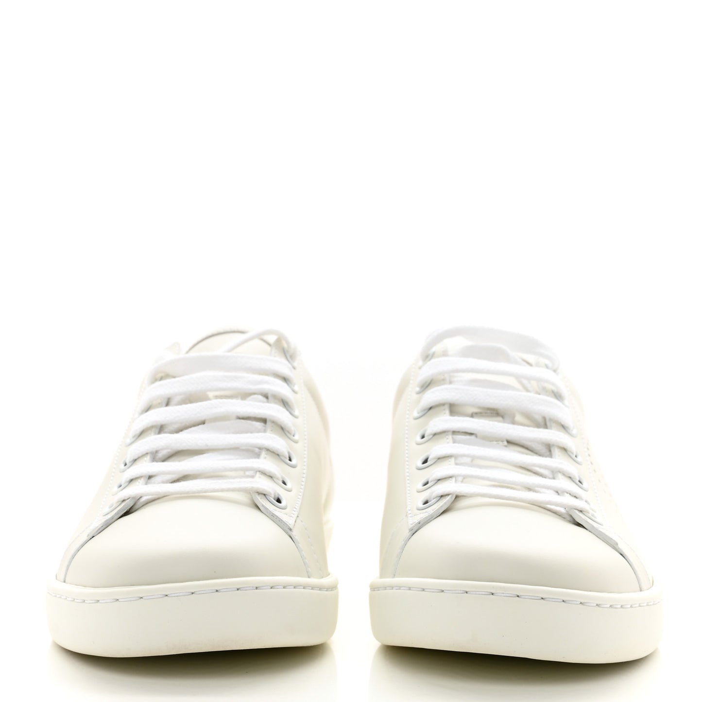 Calfskin Interlocking G Perforated Womens Ace Sneakers 38 White Rose