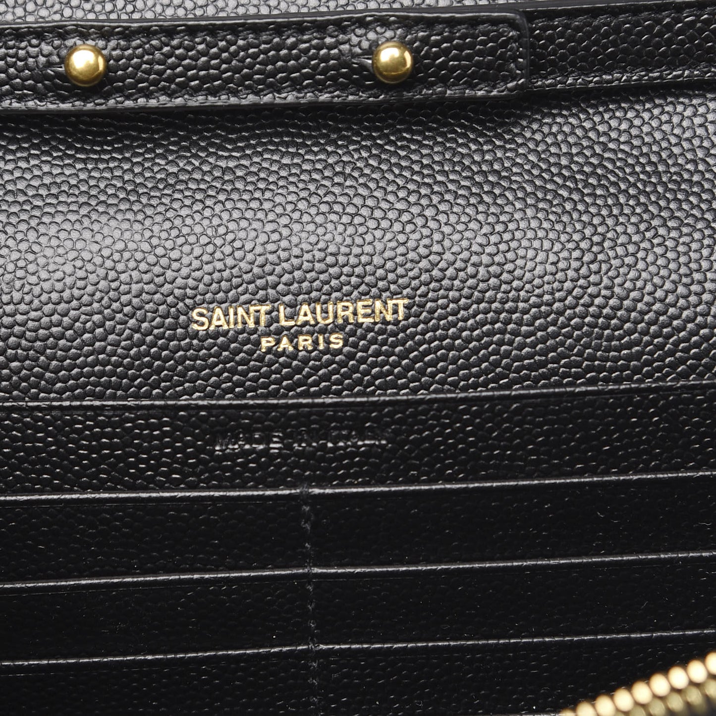 Grain De Poudre Matelasse Chevron Monogram Chain Wallet Black