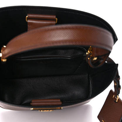 Prada Saffiano Cuir Medium Panier Bucket Bag Palissandro 5 of 12