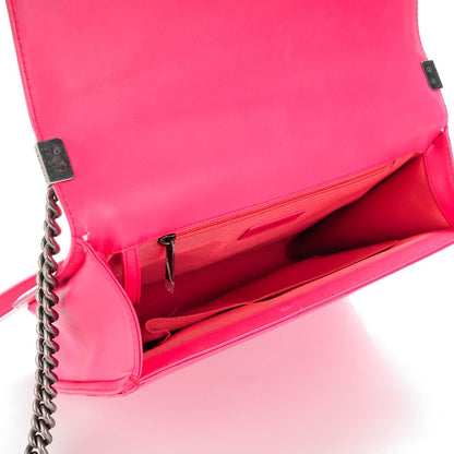 Chanel Patent Quilted Large Boy Flap Pink 5 of 9
