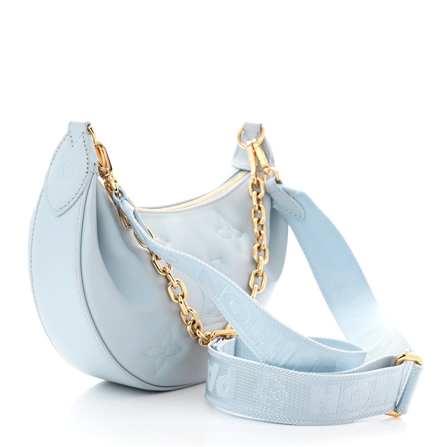Calfskin Bubblegram Over The Moon Ice Blue