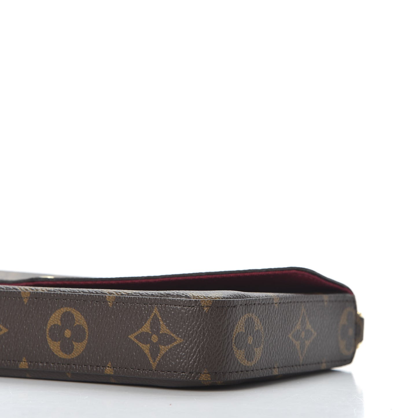 Monogram Pochette Felicie Chain Wallet Fuchsia