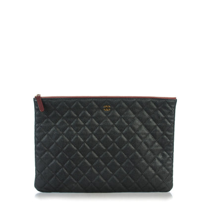 Chanel Caviar Quilted Large Cosmetic Case Black 1 of 7