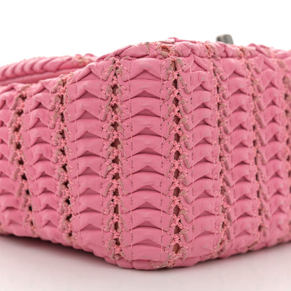 Chanel Lambskin Crochet Embroidered Mini Flap Pink 9 of 14