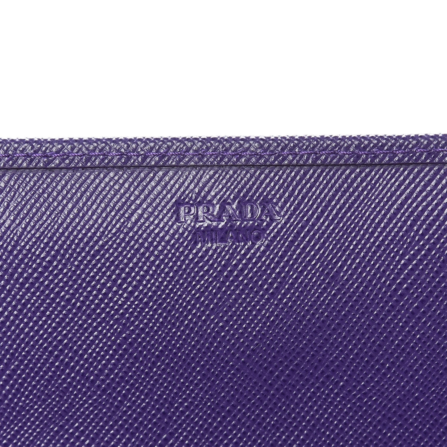 Prada Saffiano Metal Oro Chain Wallet Viola 6 of 11