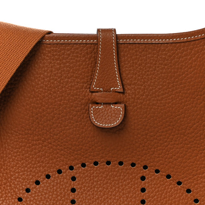 Hermes Taurillon Clemence Evelyne III PM Gold 7 of 11