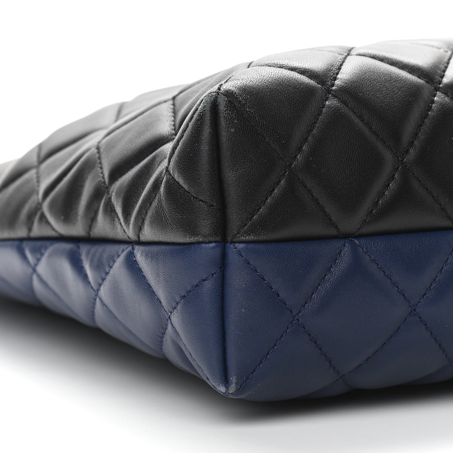 Chanel Lambskin Quilted Small Urban Delight Tote Black Blue 9 of 15