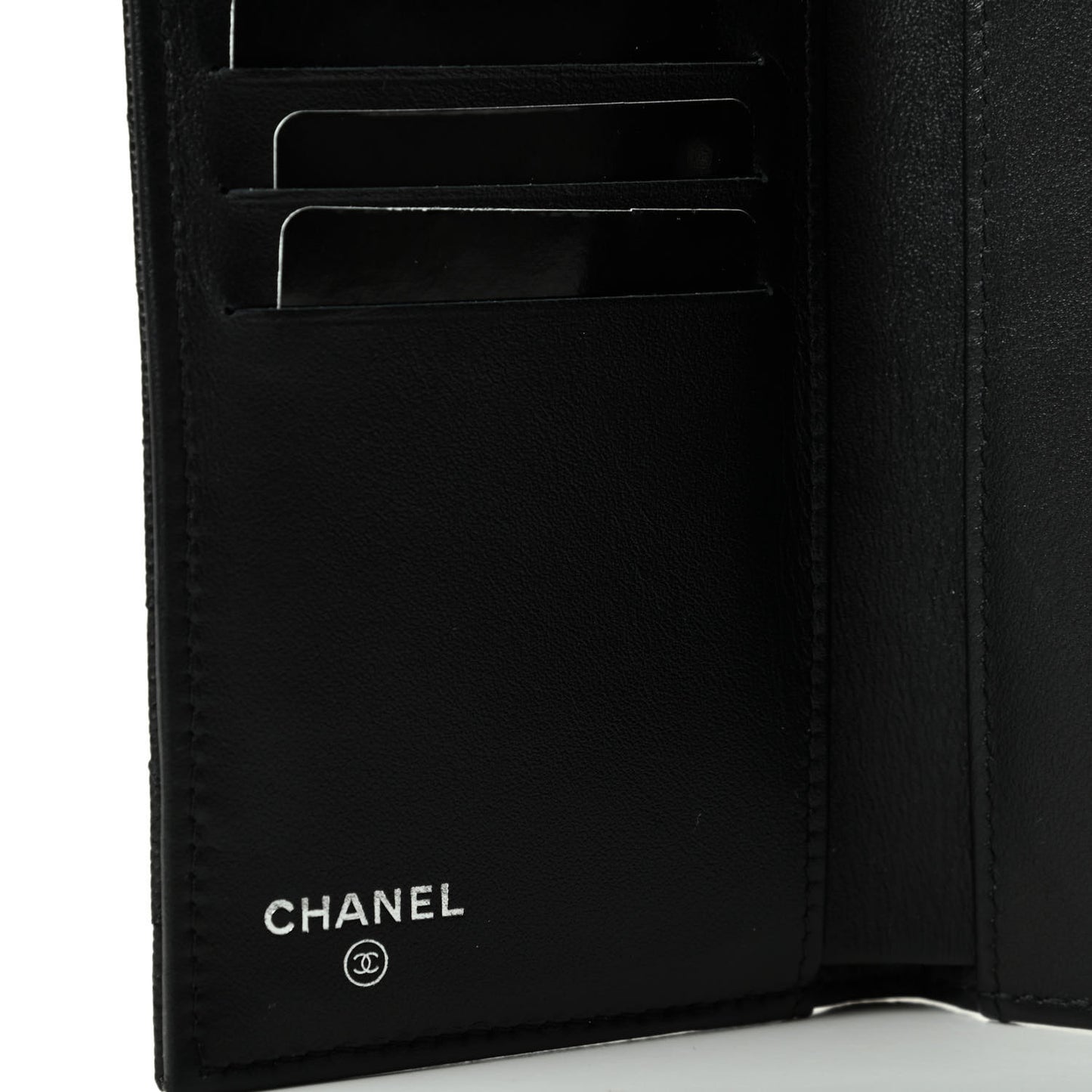 Caviar Quilted My Everything Flap Wallet Black