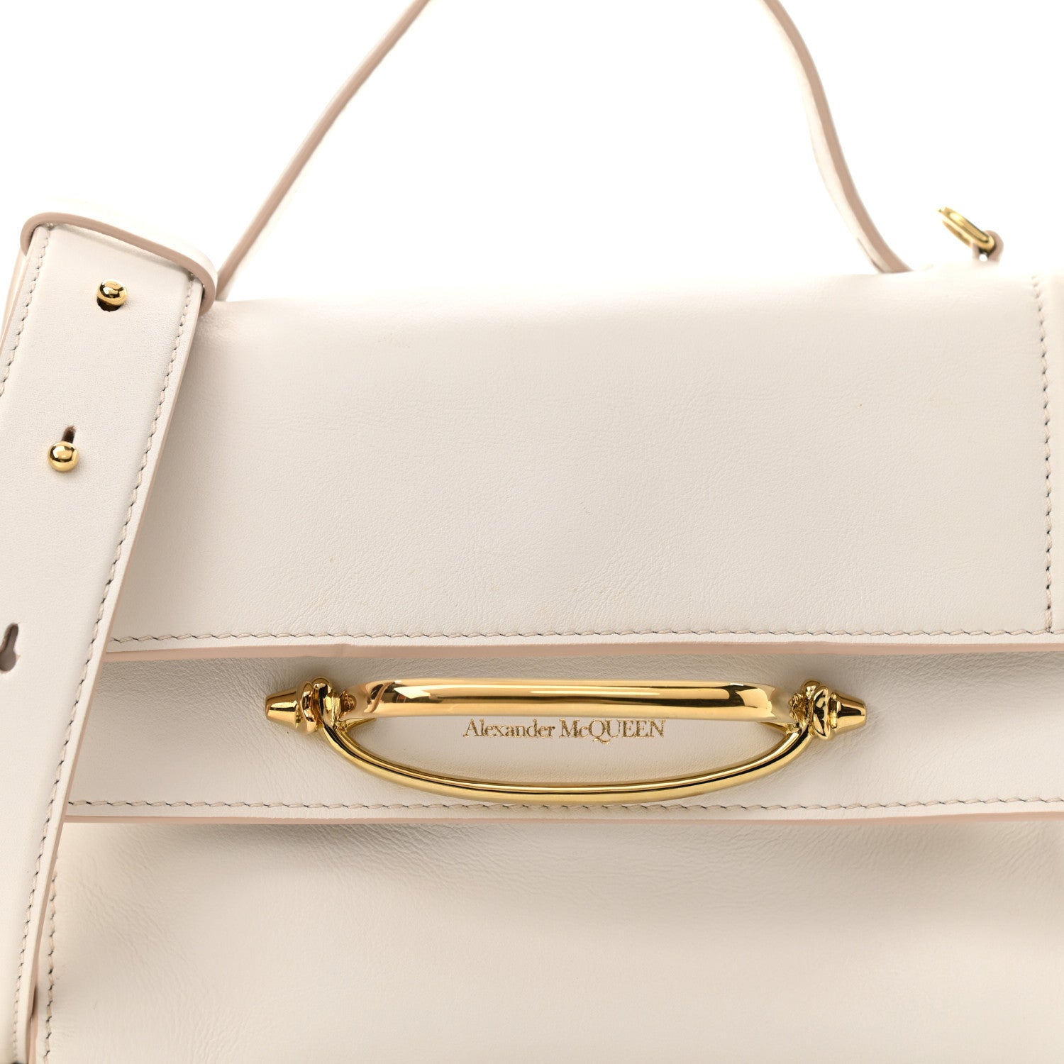 Alexander McQueen Calfskin The Small Story Bag Deep Ivory 9 of 11