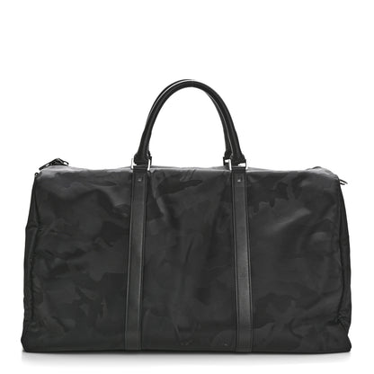 Valentino Garavani Nylon Camouflage Travel Duffle Black 1 of 9