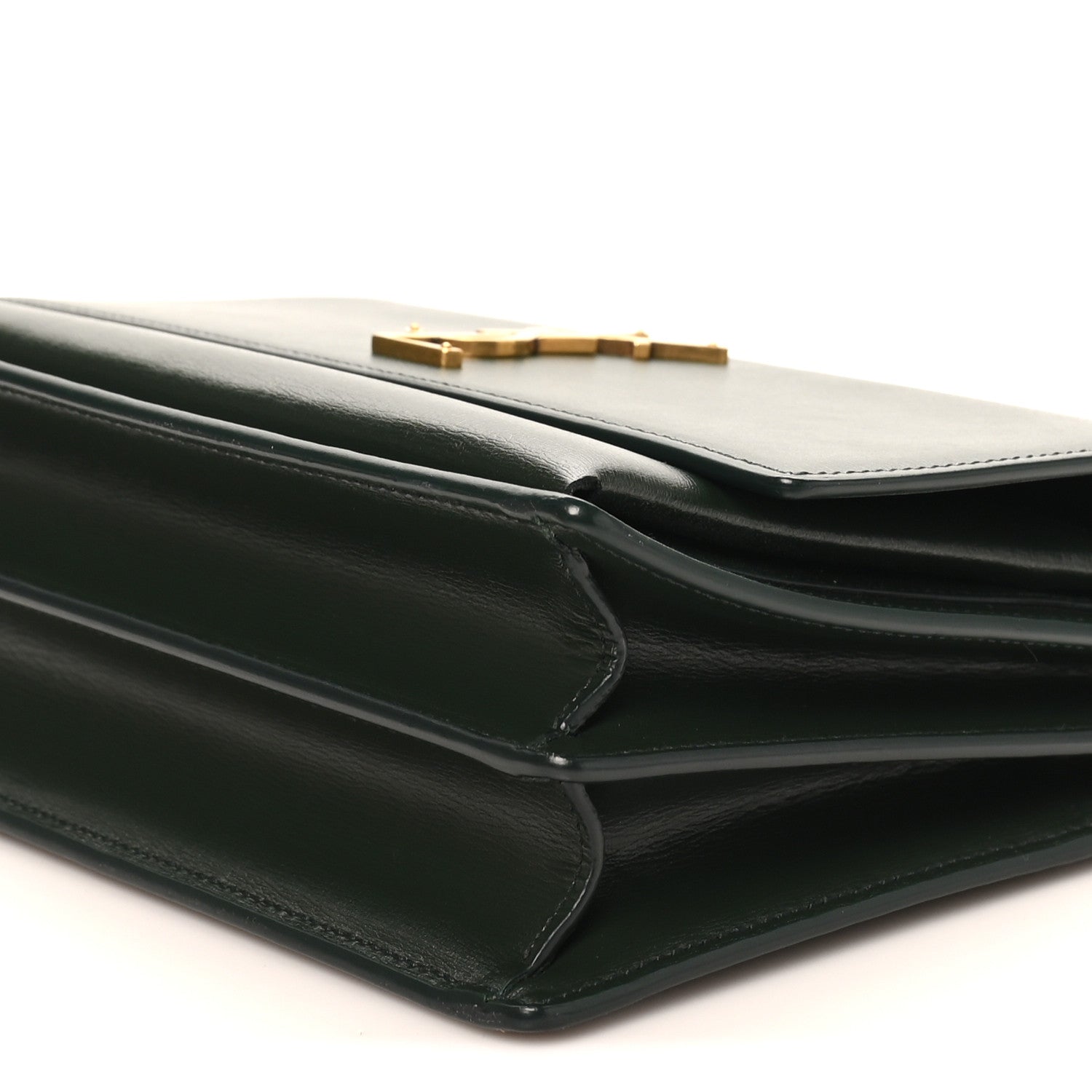 Saint Laurent Calfskin Medium Monogram Sunset New Vert Fonce 9 of 9