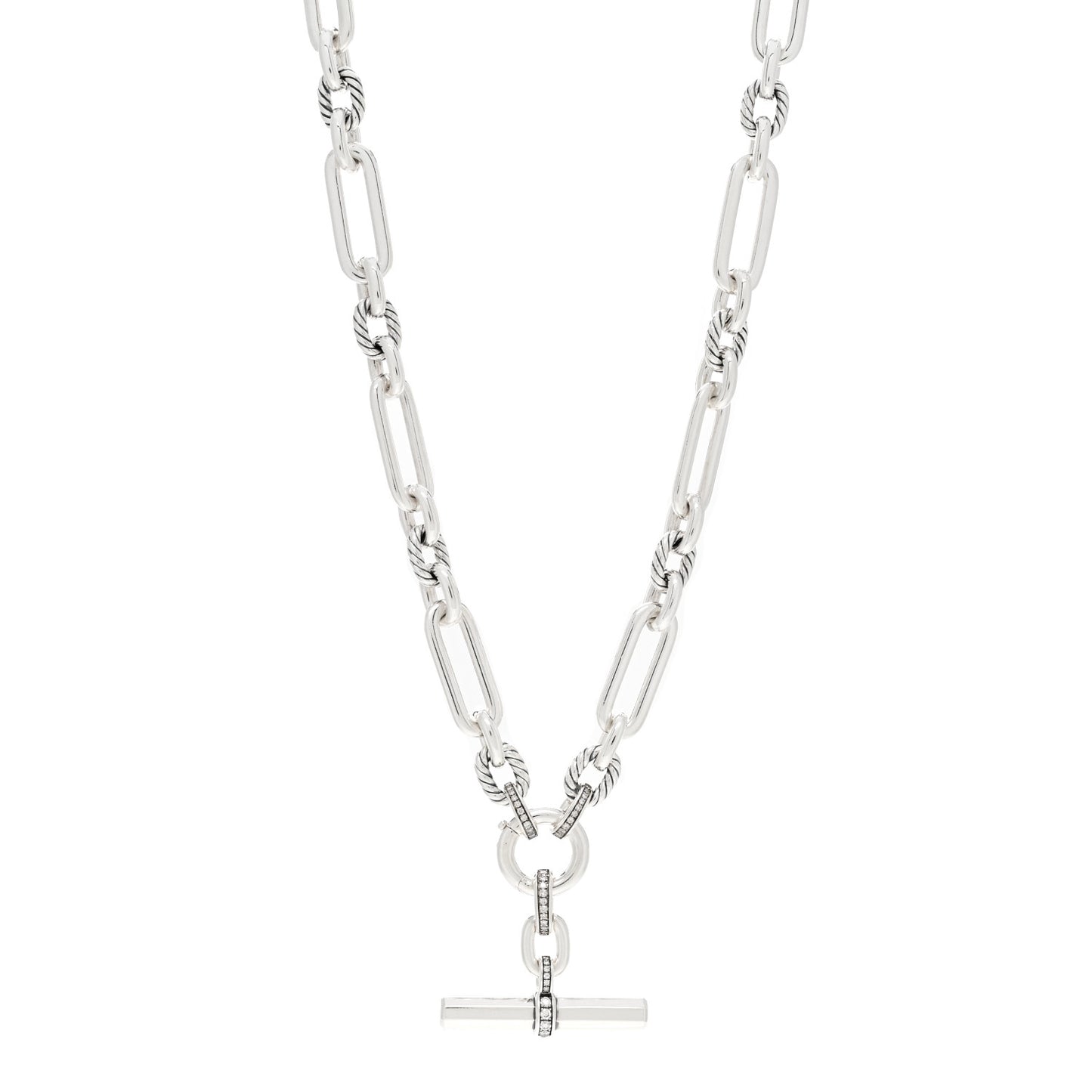 Sterling Silver Diamond Lexington Chain Necklace