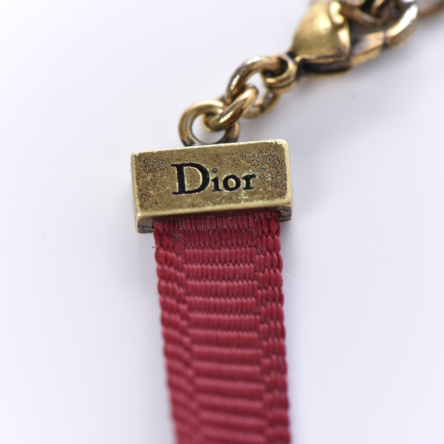 Grosgrain Ribbon Dog Star Bracelet Red