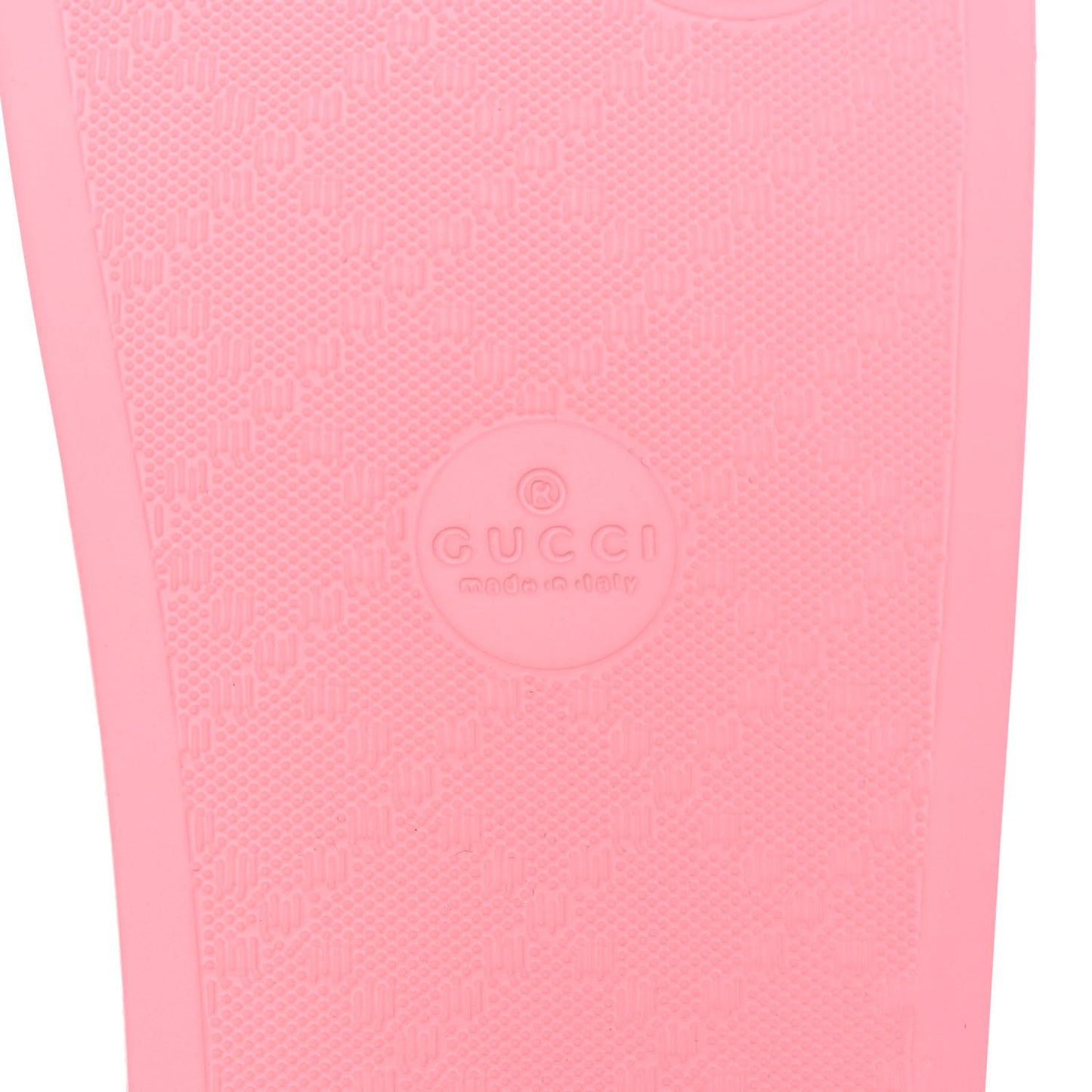 Rubber GG Monogram Perforated Womens Slide Sandals 36 Rose Box