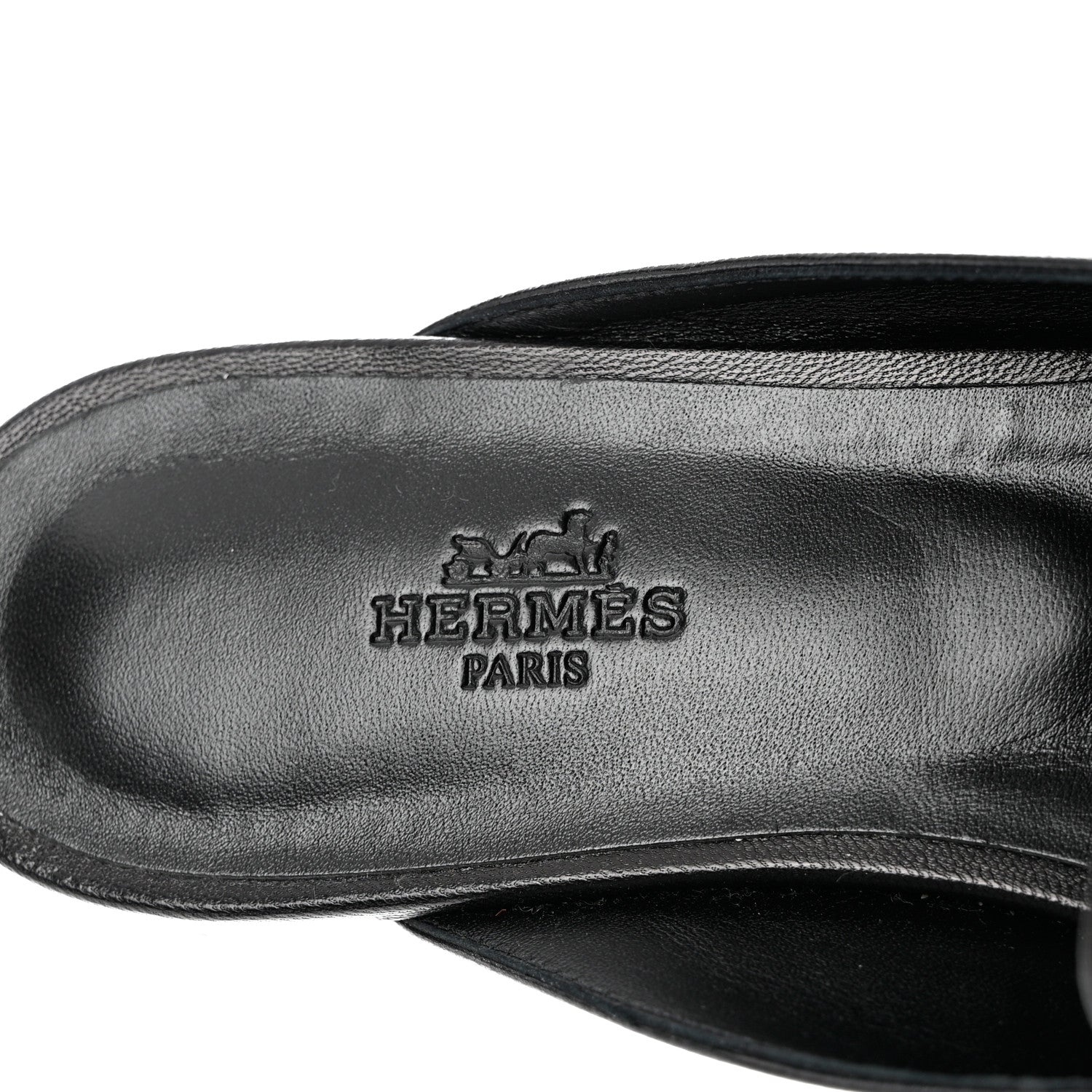 Hermes Goatskin Oz Mules 39 Black 7 of 8