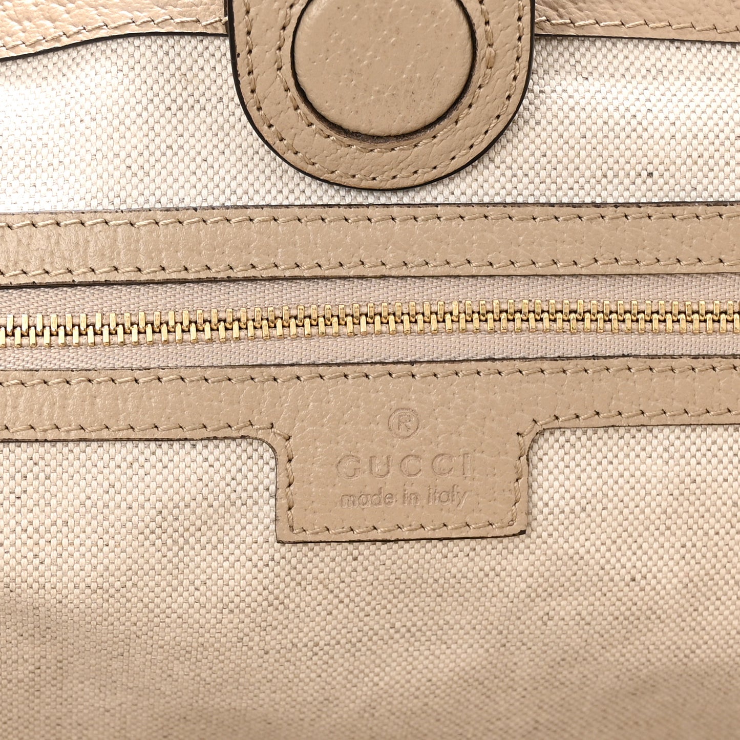 GG Supreme Monogram Textured Dollar Calfskin Web Medium Ophidia Shopping Tote Beige Mystic White Oatmeal