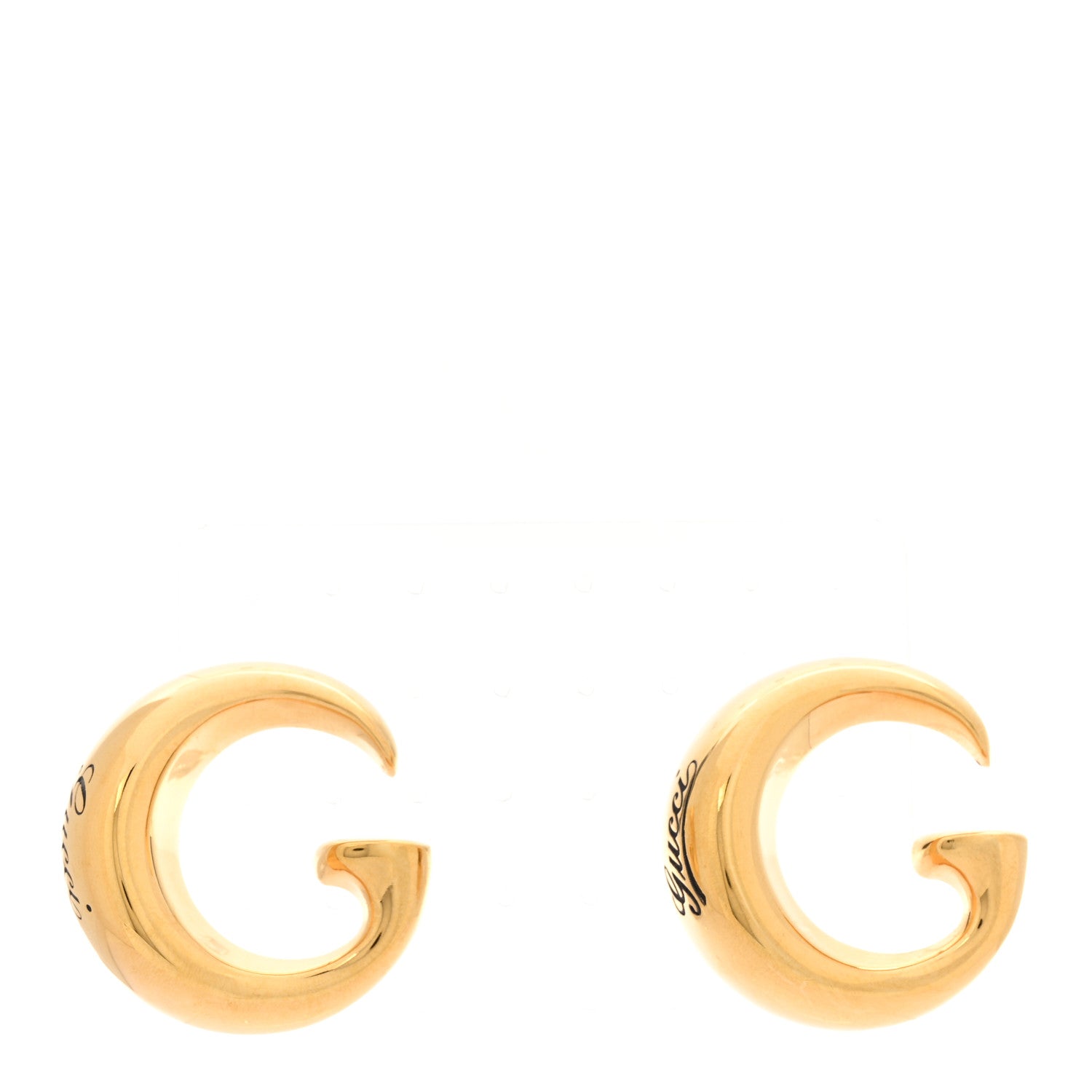 Gucci Metal G Motif Ottone Dorato Earrings Gold 1 of 6