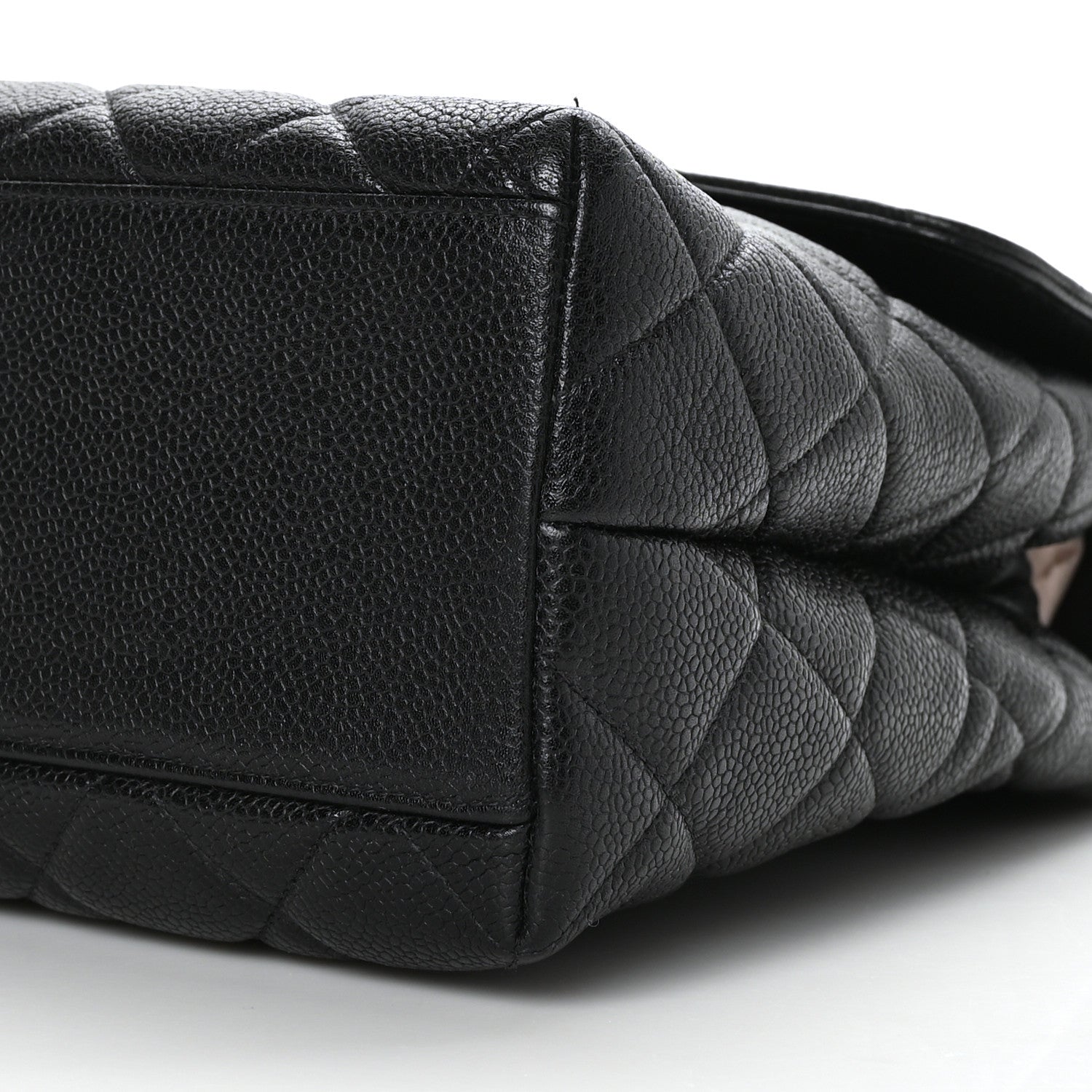 Chanel Caviar Quilted Jumbo Kelly Flap Black 6 of 10