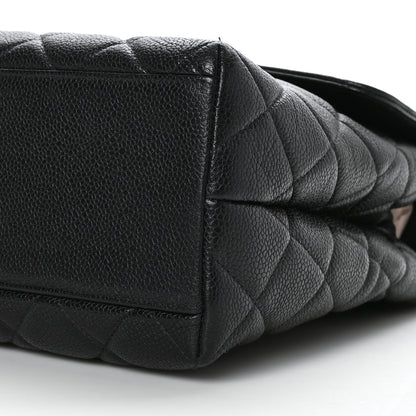 Chanel Caviar Quilted Jumbo Kelly Flap Black 6 of 10