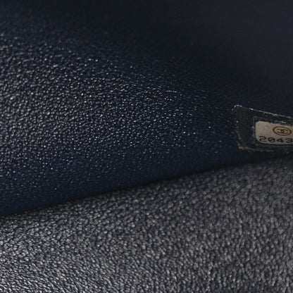 Chanel Lambskin Quilted Jumbo Double Flap Navy 7 of 12