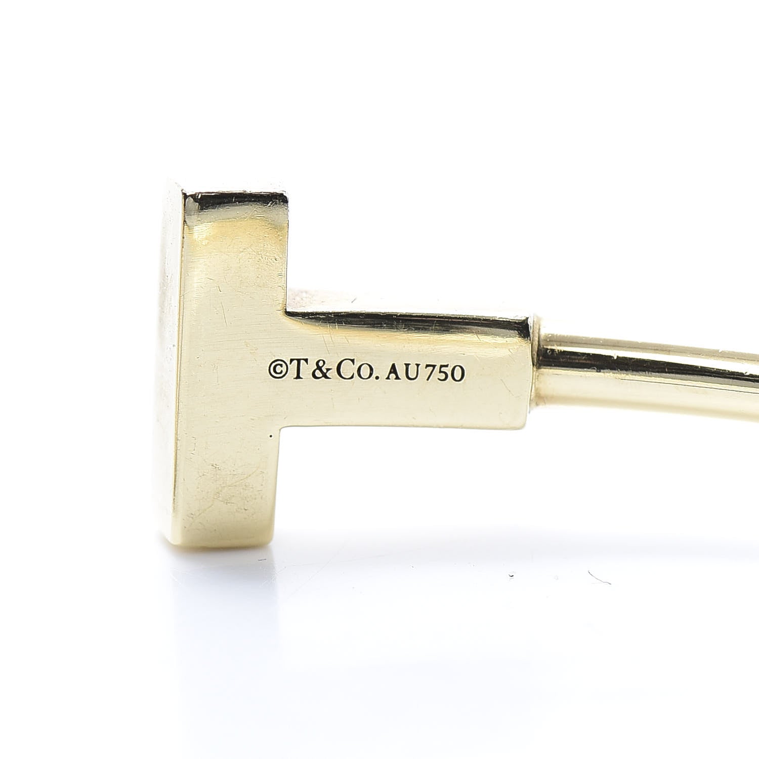 Tiffany 18K Yellow Gold T Wire Bracelet 4 of 5