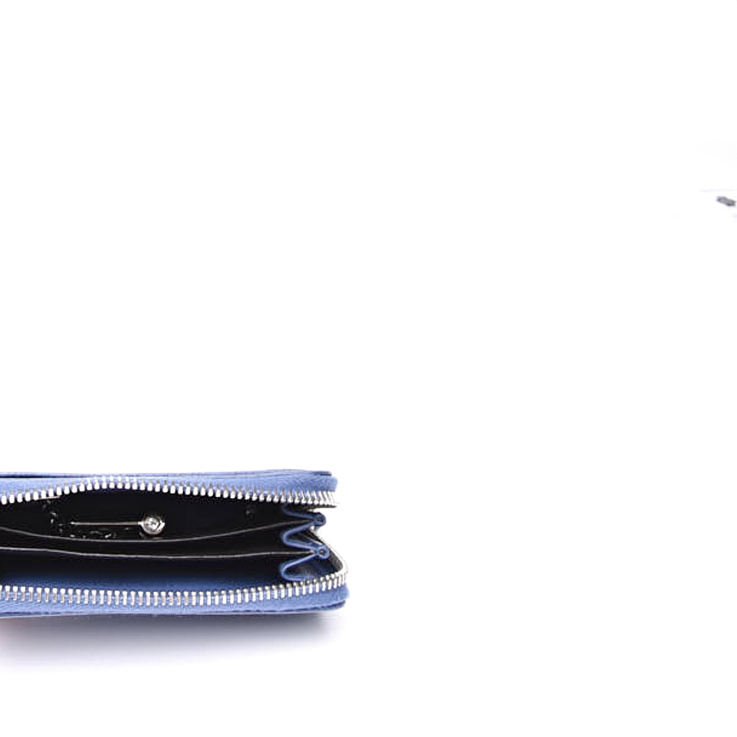 Microguccissima Zip Around Key Ring Coin Purse Mineral Blue