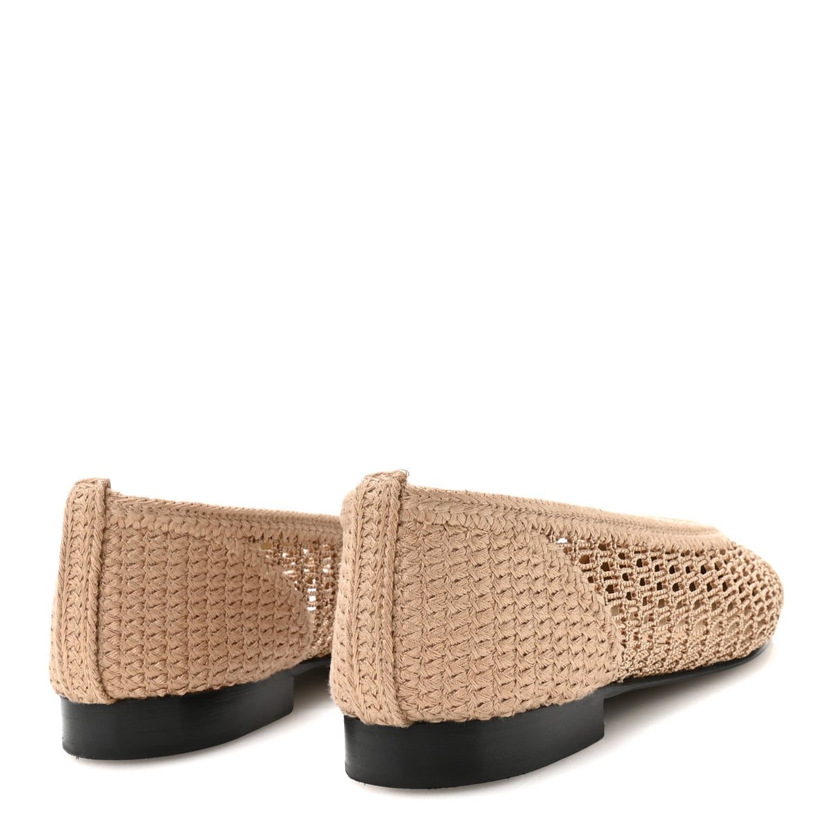 Chanel Raffia Cap Toe Ballerina Flats 36.5 Beige 5 of 8