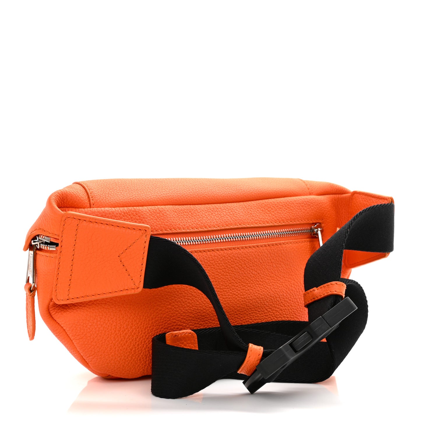 Grainy Calfskin Logo Graphic Sonny Bum Bag Orange