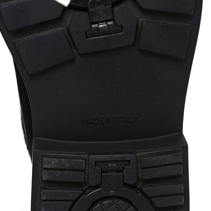 Chanel Calfskin Shearling CC Lace Up Boots 36 Black 6 of 6