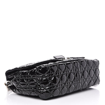 Christian Dior Patent Cannage Large New Lock Flap Bag Black 4 of 15