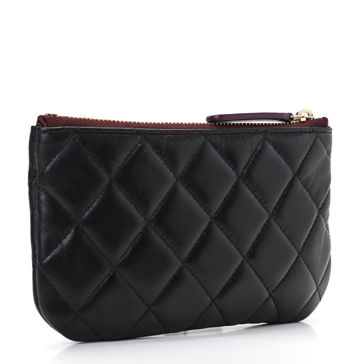 Chanel Lambskin Quilted Small Cosmetic Case Black 3 of 7