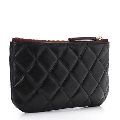 Chanel Lambskin Quilted Small Cosmetic Case Black 3 of 7