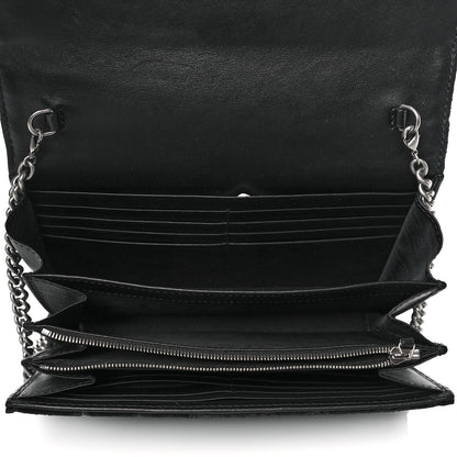 Gucci Velvet GG Monogram Mini Dionysus Chain Wallet Black 5 of 9