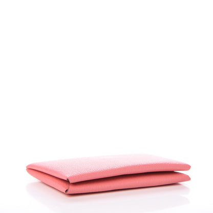 Hermes Chevre Mysore Calvi Card Case Rose Ete 4 of 8