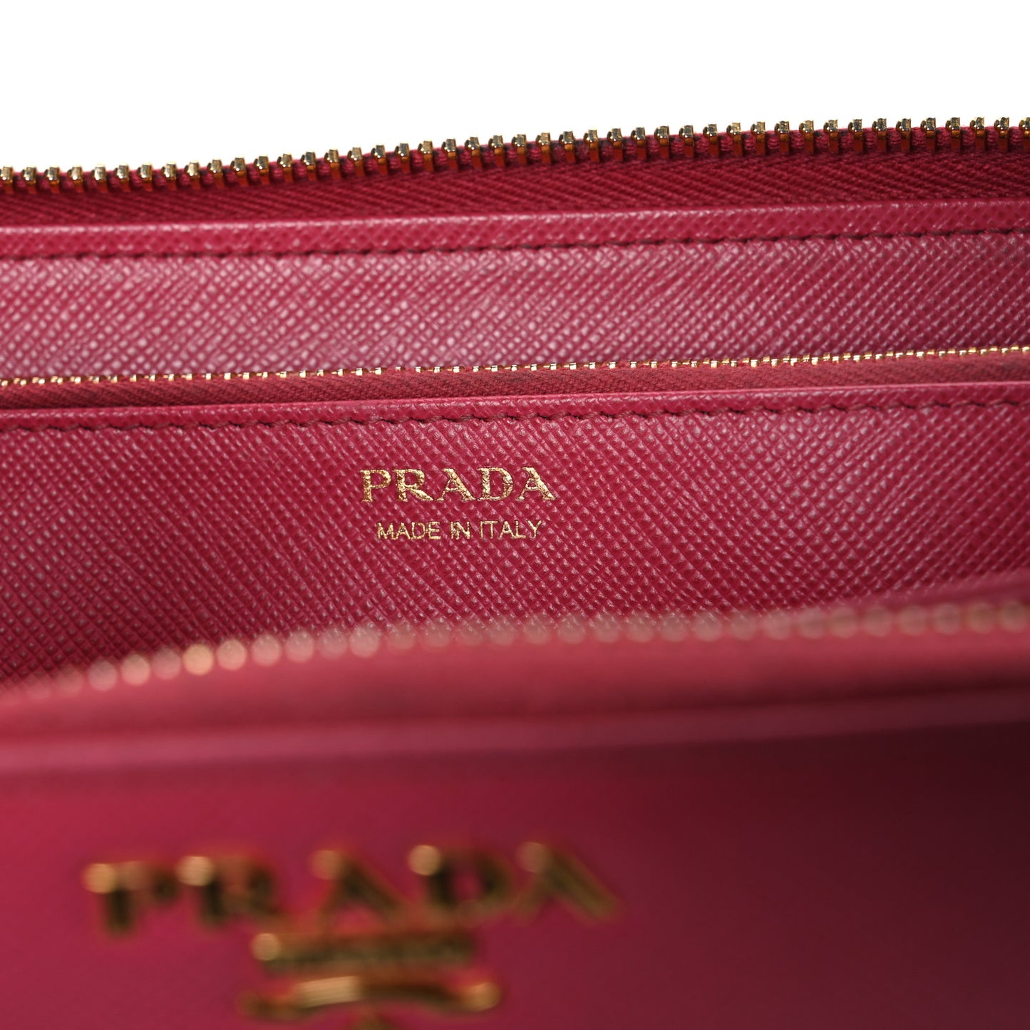 Saffiano Metal Zip Around Wallet Peonia