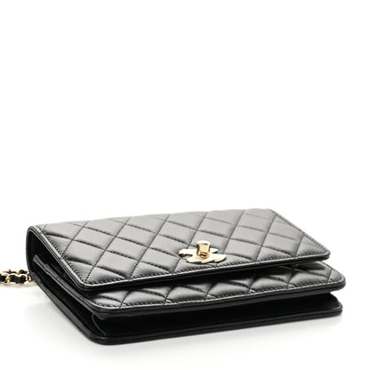Chanel Lambskin Quilted Trendy CC Wallet On Chain WOC Black 5 of 13