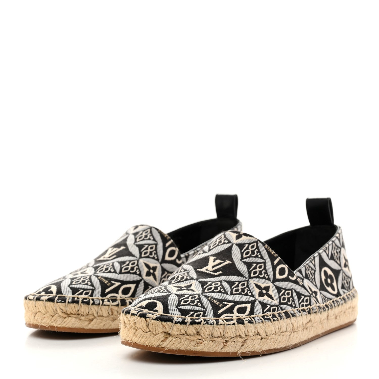 Louis Vuitton Jacquard Since 1854 Starboard Espadrille Flats 35 Grey 4 of 10