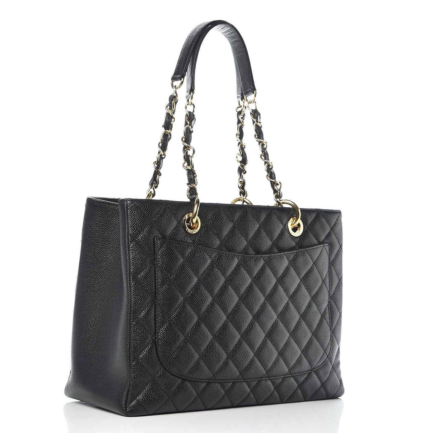 Caviar Quilted Grand Shopping Tote GST Black