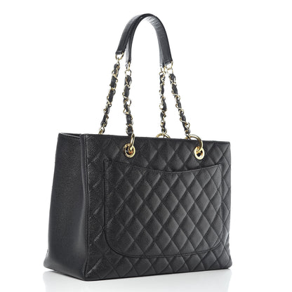 Chanel Caviar Quilted Grand Shopping Tote GST Black 3 of 19