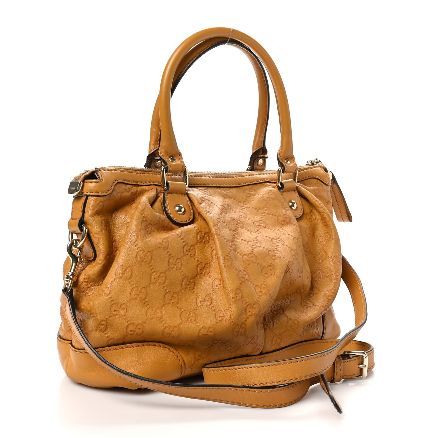 Guccissima Medium Sukey Top Handle Bag Yellow