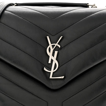 Saint Laurent Calfskin Y Quilted Monogram Medium Loulou Chain Satchel Black 8 of 10