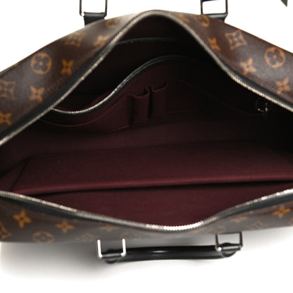 Louis Vuitton Monogram Macassar Porte Documents Voyage Soft Briefcase 5 of 16