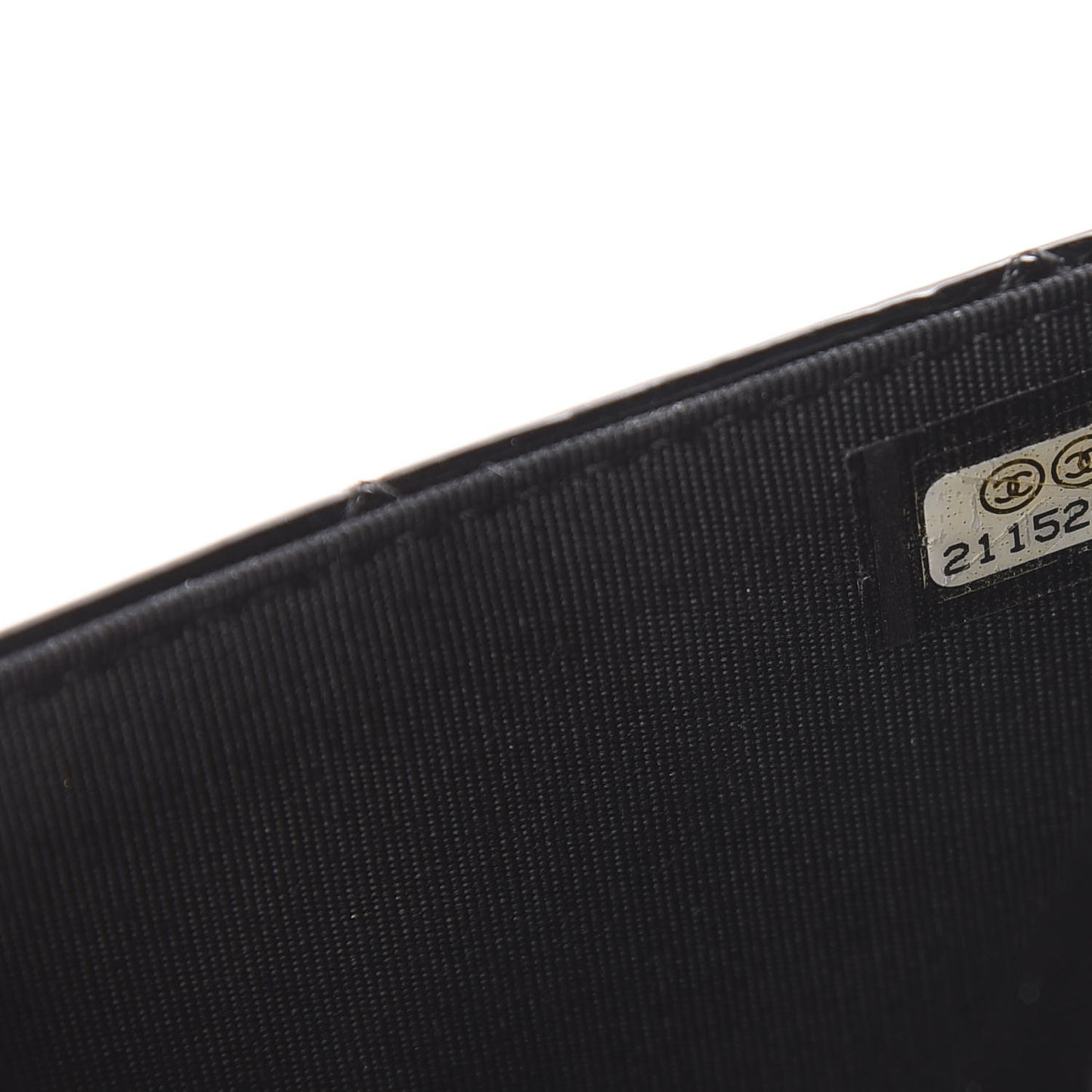 Patent Goatskin Quilted CC Eyelet Wallet On Chain WOC Black