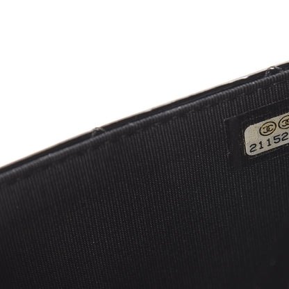 Chanel Patent Goatskin Quilted CC Eyelet Wallet On Chain WOC Black 9 of 9