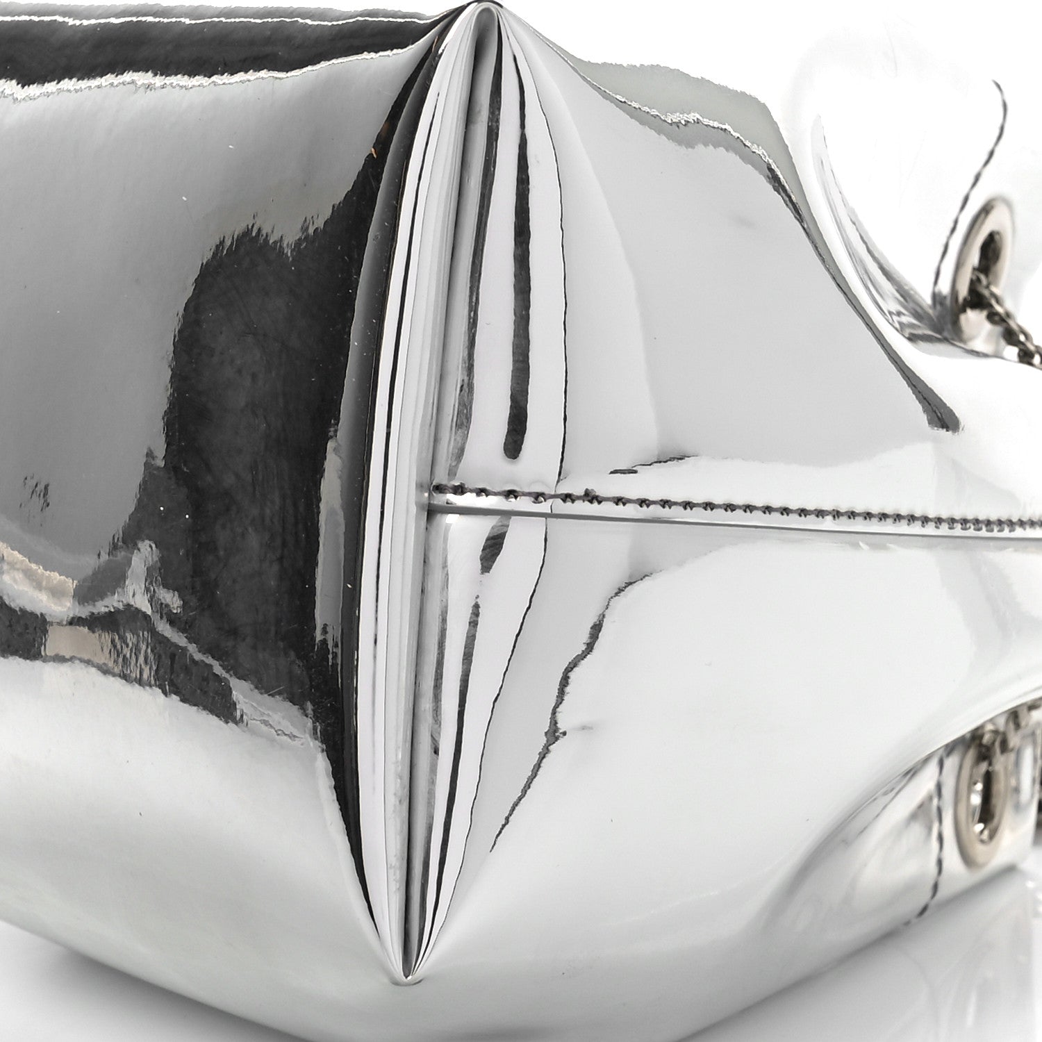 Jimmy Choo Metallic Patent Bon Bon Bag Silver 9 of 9