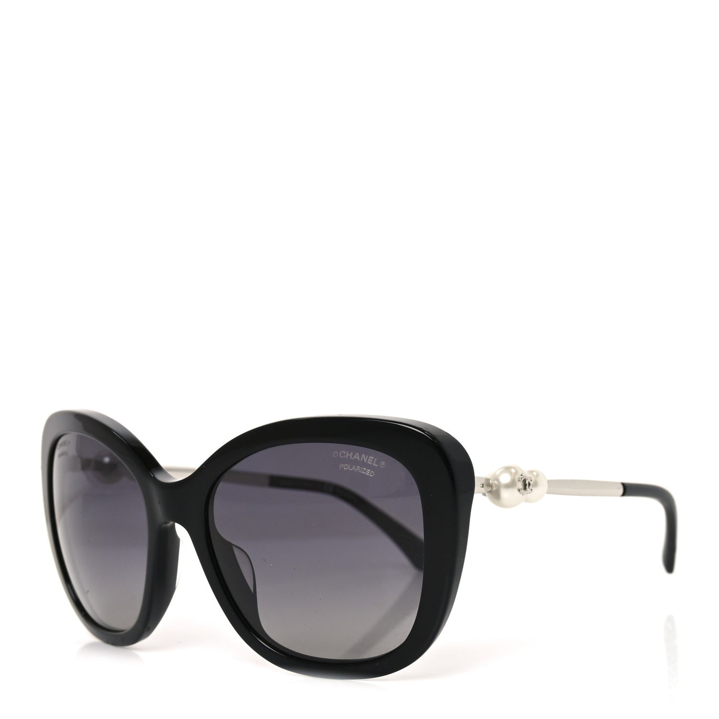 Acetate Polarized Butterfly Winter Pearl Sunglasses 5339-H-A Black
